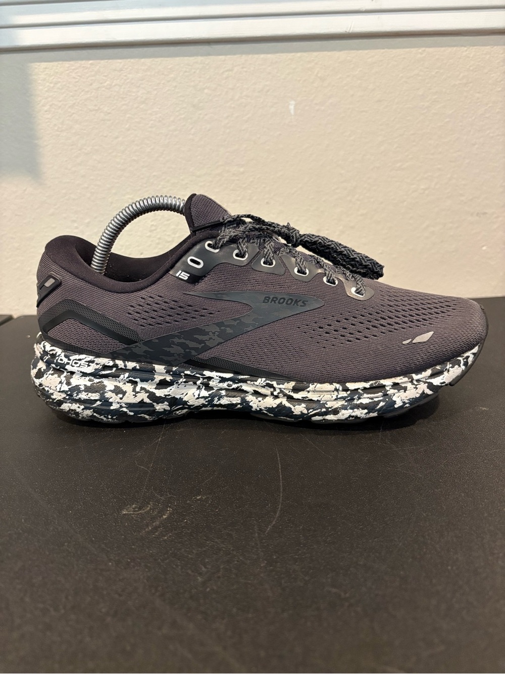 Brooks Women’s Ghost 15 Gray Black Marbled Running Shoes Size 10.5 Fast Shipping - Picture 5 of 9